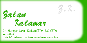 zalan kalamar business card